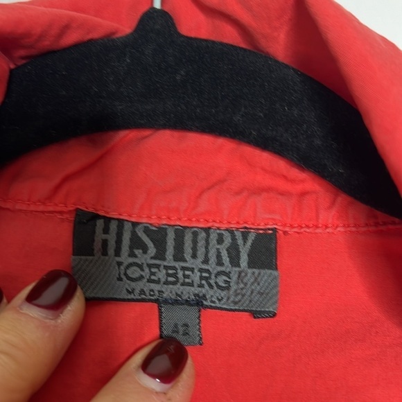 Iceberg History Sz 42 Cotton Trench Safari Button Up Jacket Made in Italy - Picture 6 of 10